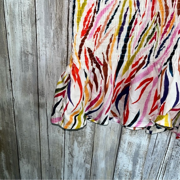 THML Smocked Multi Colored Blouse - Picture 4 of 5